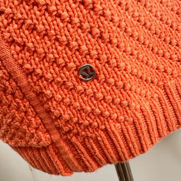 Lululemon Orange Post Practice Wrap Cardigan Sweater Size 8 - Picture 5 of 9